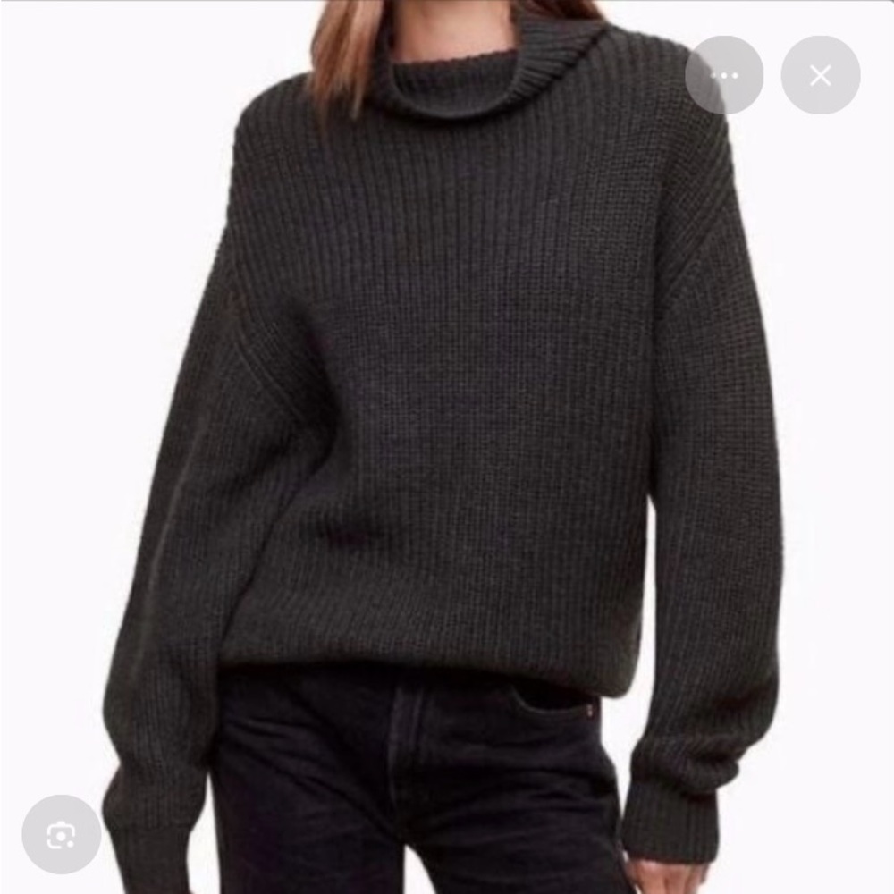 Wilfred Black Turtleneck Sweater